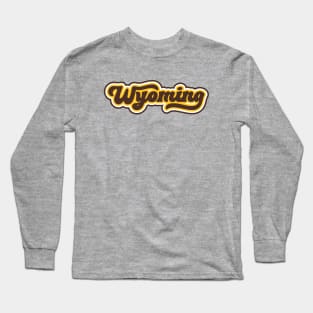 Retro Wyoming Script Long Sleeve T-Shirt